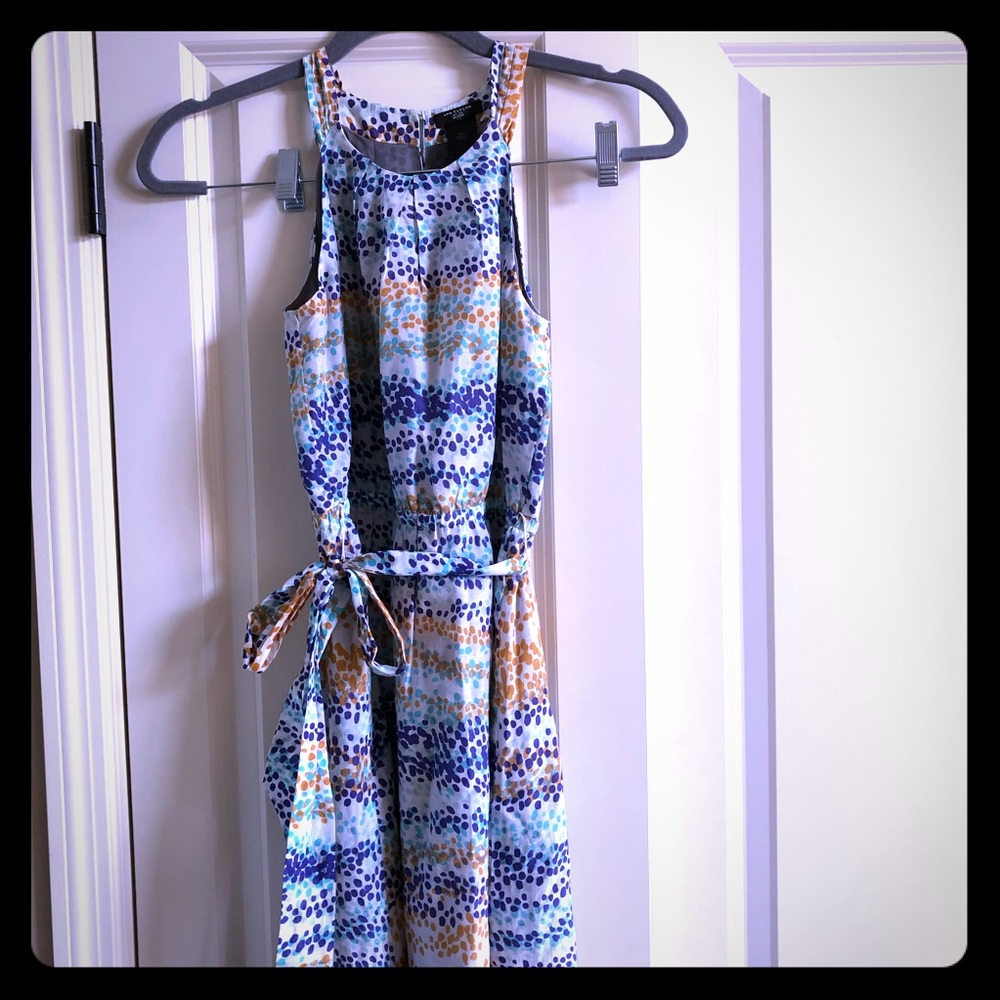 Ann Taylor Maxi colored polka dot dress 0P